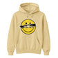 Edgy Ripped Smiley Face Anime Eyes Graphic Unisex Hoodie