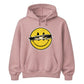 Edgy Ripped Smiley Face Anime Eyes Graphic Unisex Hoodie