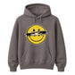 Edgy Ripped Smiley Face Anime Eyes Graphic Unisex Hoodie