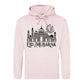 Eid Mubarak Floral Moon & Mosque Printed Unisex Hoodie - Eid Mubarak Printed Hoodie — Eid ul Adha Gift UK 2026