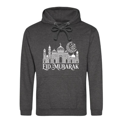 Eid Mubarak Floral Moon & Mosque Printed Unisex Hoodie - Eid Mubarak Printed Hoodie — Eid ul Adha Gift UK 2026