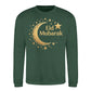 Eid Mubarak Gold Moon & Stars Printed Unisex Sweatshirt