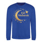 Eid Mubarak Gold Moon & Stars Printed Unisex Sweatshirt