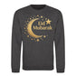 Eid Mubarak Gold Moon & Stars Printed Unisex Sweatshirt