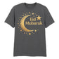 Eid Mubarak Gold Moon & Stars Printed Unisex T-Shirt