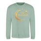 Eid Mubarak Gold Moon & Stars Printed Unisex Sweatshirt