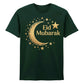 Eid Mubarak Gold Moon & Stars Printed Unisex T-Shirt