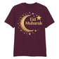 Eid Mubarak Gold Moon & Stars Printed Unisex T-Shirt