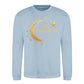 Eid Mubarak Gold Moon & Stars Printed Unisex Sweatshirt