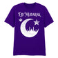 Eid Mubarak Islamic Crescent Mosque Printed Unisex T-Shirt