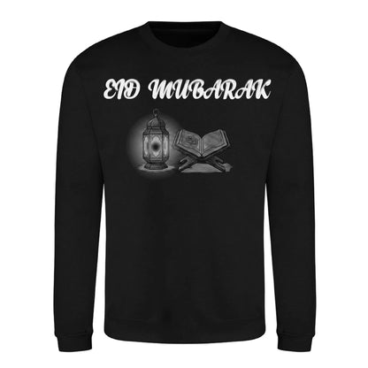 Eid Mubarak Lantern & Holy Quran Printed Unisex Sweatshirt