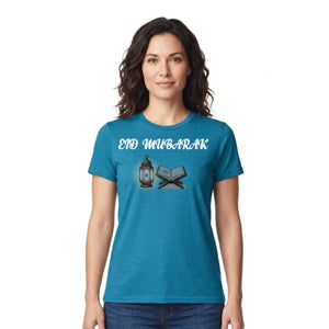 Eid Mubarak Lantern & Holy Quran Printed Unisex T-Shirt