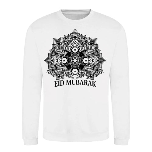 Eid Mubarak Mandala Graphic Printed Unisex Sweatshirt