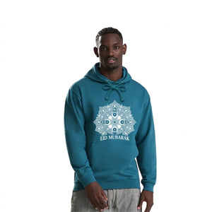 Eid Mubarak Mandala Graphic Printed Unisex Hoodie