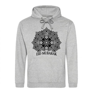 Eid Mubarak Mandala Graphic Printed Unisex Hoodie