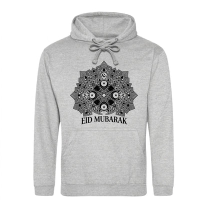 Eid Mubarak Mandala Graphic Printed Unisex Hoodie