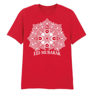 Eid Mubarak Mandala Graphic Printed Unisex T-Shirt