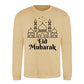 Eid Mubarak Mosque & Stars Printed Unisex Sweatshirt