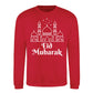 Eid Mubarak Mosque & Stars Printed Unisex Sweatshirt