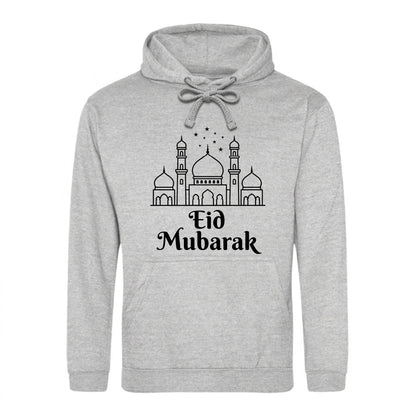 Eid Mubarak Mosque & Stars Printed Unisex Hoodie - Eid Mubarak Printed Hoodie — Eid ul Adha Gift UK 2026