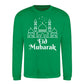 Eid Mubarak Mosque & Stars Printed Unisex Sweatshirt