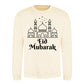 Eid Mubarak Mosque & Stars Printed Unisex Sweatshirt