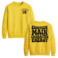 18th Birthday Unisex Sweatshirt Eighteen Main Character Energy