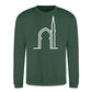 Elegant Mosque Line Art Eid Printed Unisex Sweatshirt