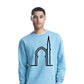 Elegant Mosque Line Art Eid Printed Unisex Sweatshirt