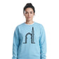 Elegant Mosque Line Art Eid Printed Unisex Sweatshirt