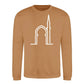 Elegant Mosque Line Art Eid Printed Unisex Sweatshirt