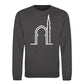 Elegant Mosque Line Art Eid Printed Unisex Sweatshirt