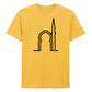Elegant Mosque Line Art Eid Printed Unisex T-Shirt