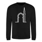 Elegant Mosque Line Art Eid Printed Unisex Sweatshirt