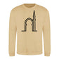 Elegant Mosque Line Art Eid Printed Unisex Sweatshirt