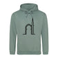 Elegant Mosque Line Art Eid Printed Unisex Hoodie Happy Eid