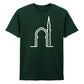 Elegant Mosque Line Art Eid Printed Unisex T-Shirt