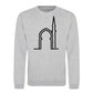 Elegant Mosque Line Art Eid Printed Unisex Sweatshirt