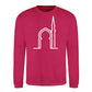 Elegant Mosque Line Art Eid Printed Unisex Sweatshirt
