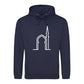 Elegant Mosque Line Art Eid Printed Unisex Hoodie Happy Eid