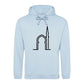 Elegant Mosque Line Art Eid Printed Unisex Hoodie Happy Eid