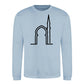 Elegant Mosque Line Art Eid Printed Unisex Sweatshirt