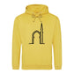 Elegant Mosque Line Art Eid Printed Unisex Hoodie Happy Eid