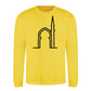 Elegant Mosque Line Art Eid Printed Unisex Sweatshirt