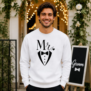 Elegant Mr Tuxedo Wedding Groom Unisex Sweatshirt