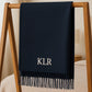 Personalised Embroidered Name Initial Scarf – Custom Woven Oversized Scarf, Perfect Christmas Gift