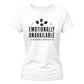 Emotionally Unavailable Coffee Funny Slogan Ladies T-shirts