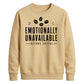 Emotionally Unavailable Coffee Funny Slogan Unisex Sweatshirt