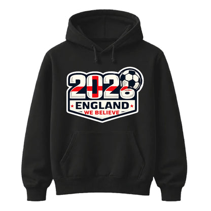 England 2026 We Believe Football Unisex Hoodie