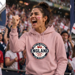 England Born To Support Football Unisex Hoodie